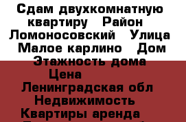 Сдам двухкомнатную квартиру › Район ­ Ломоносовский › Улица ­ Малое карлино › Дом ­ 4 › Этажность дома ­ 6 › Цена ­ 20 000 - Ленинградская обл. Недвижимость » Квартиры аренда   . Ленинградская обл.